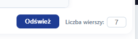 Panel korepetytora — Liczba wyświetlanych wierszy