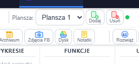 Panel korepetytora — Pasek plansz i źródeł