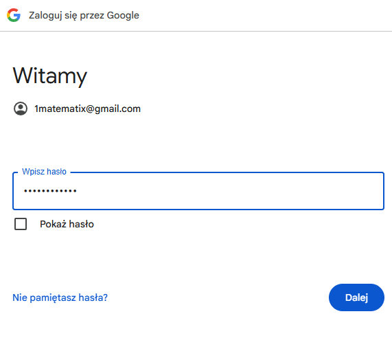 Jak założyć konto — Logowanie Google — hasło