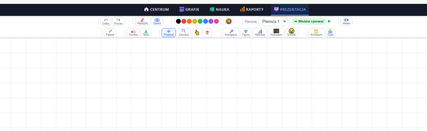 Konto ucznia — Tablica online