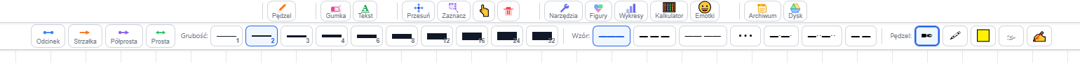 Konto ucznia — Ustawienia pędzla